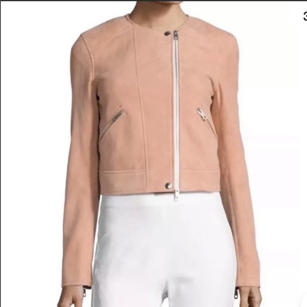 Rag & Bone Suede Motorcycle Biker Jacket- Size: 6 - Picture 3 of 6